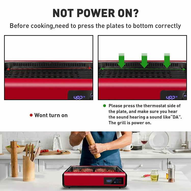 Grille intérieure sans fumée électrique en option, de différentes couleurs