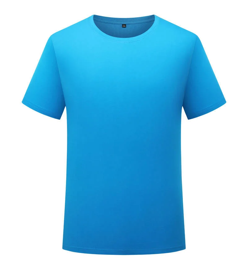 Promotional Custom Logo Normal Knitted Colorful Pure Color 100%Cotton Soft Men Round Neck Slim Fit T-Shirt