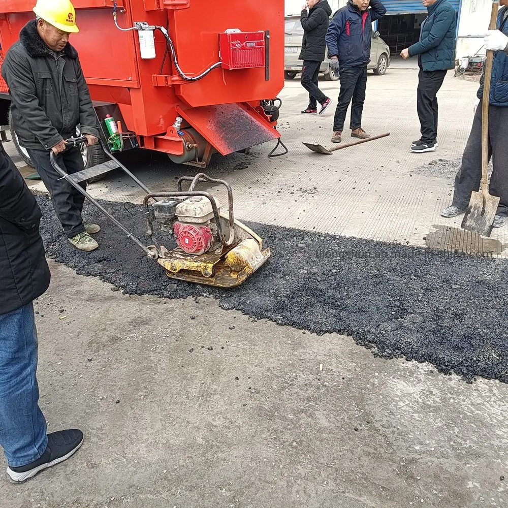 A placa vibratória Diesel do compactador em medidas concretas de pavimento rodoviário a reparação