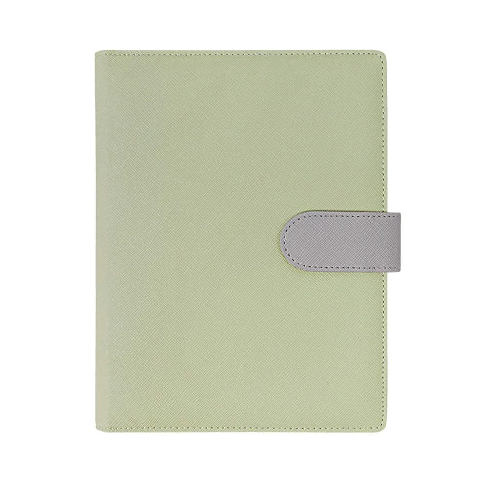 A5 6 anneaux en cuir pu avec reliure à feuilles volantes Carnet avec porte-cartes et poches