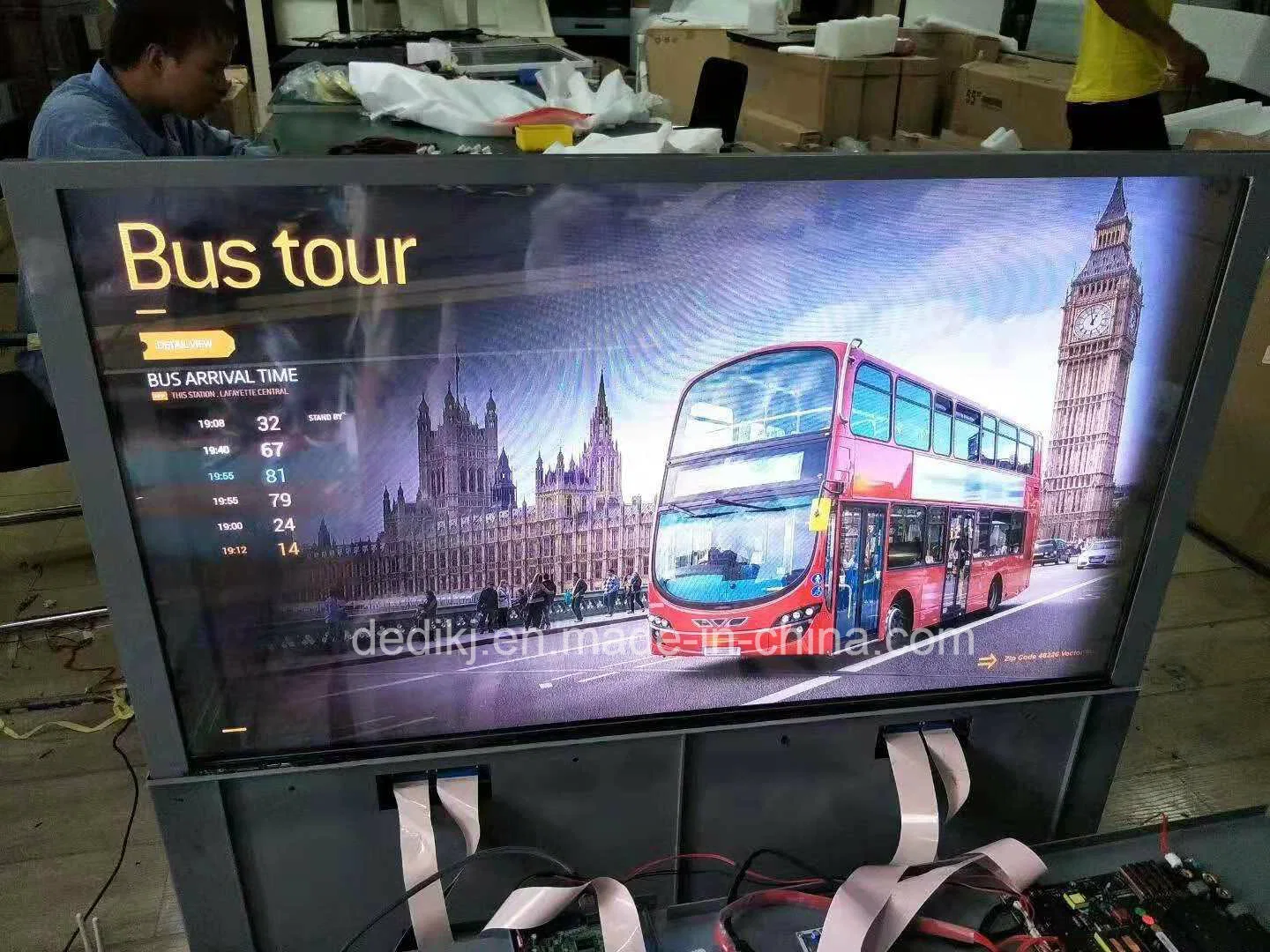 Dedi 55 Pulgadas de pantalla LCD transparente OLED para publicidad