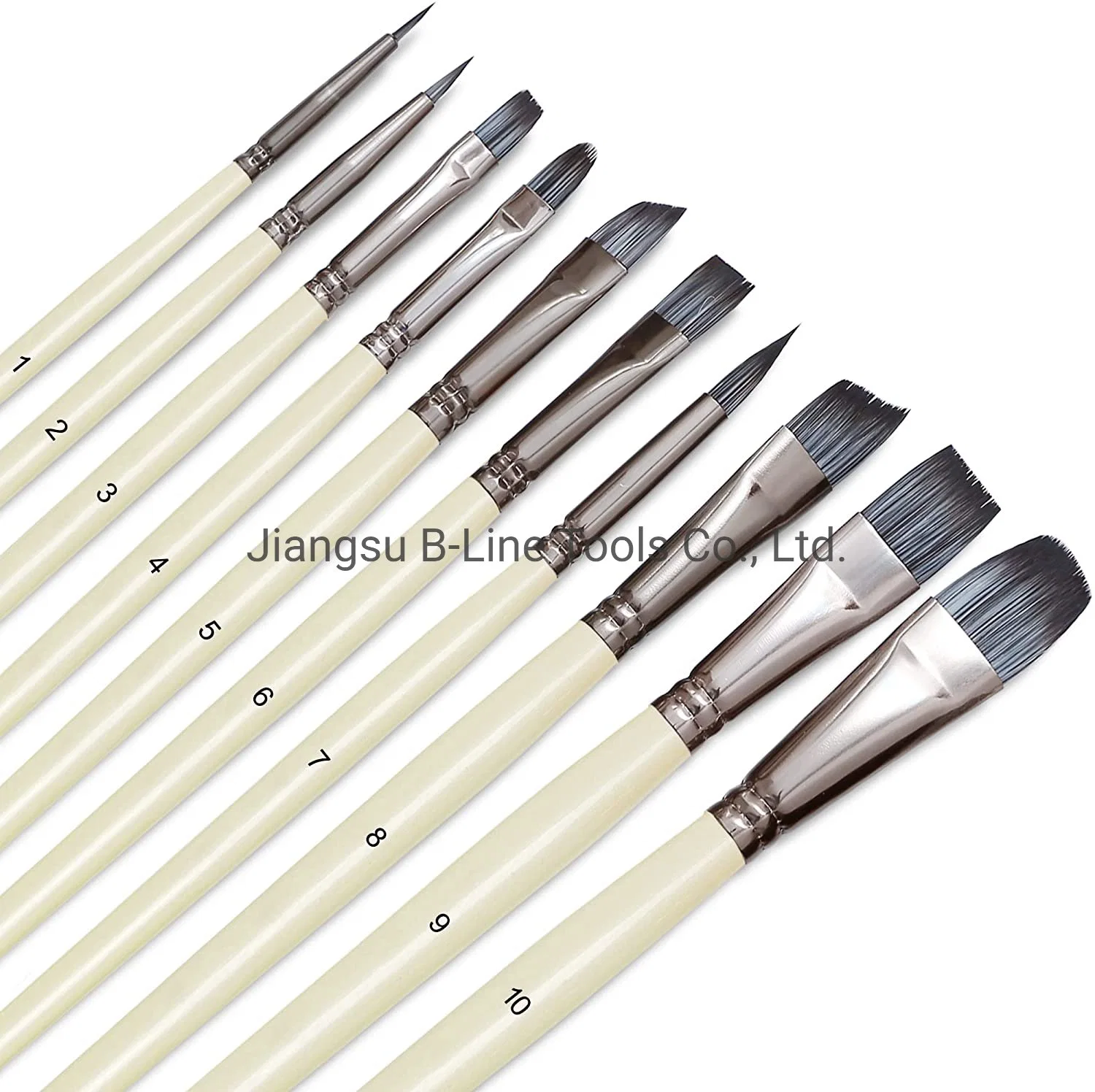 Wholesale/Supplier 10PCS Short Wooden Handle Artist Brush Paint Brush Set All Purpose