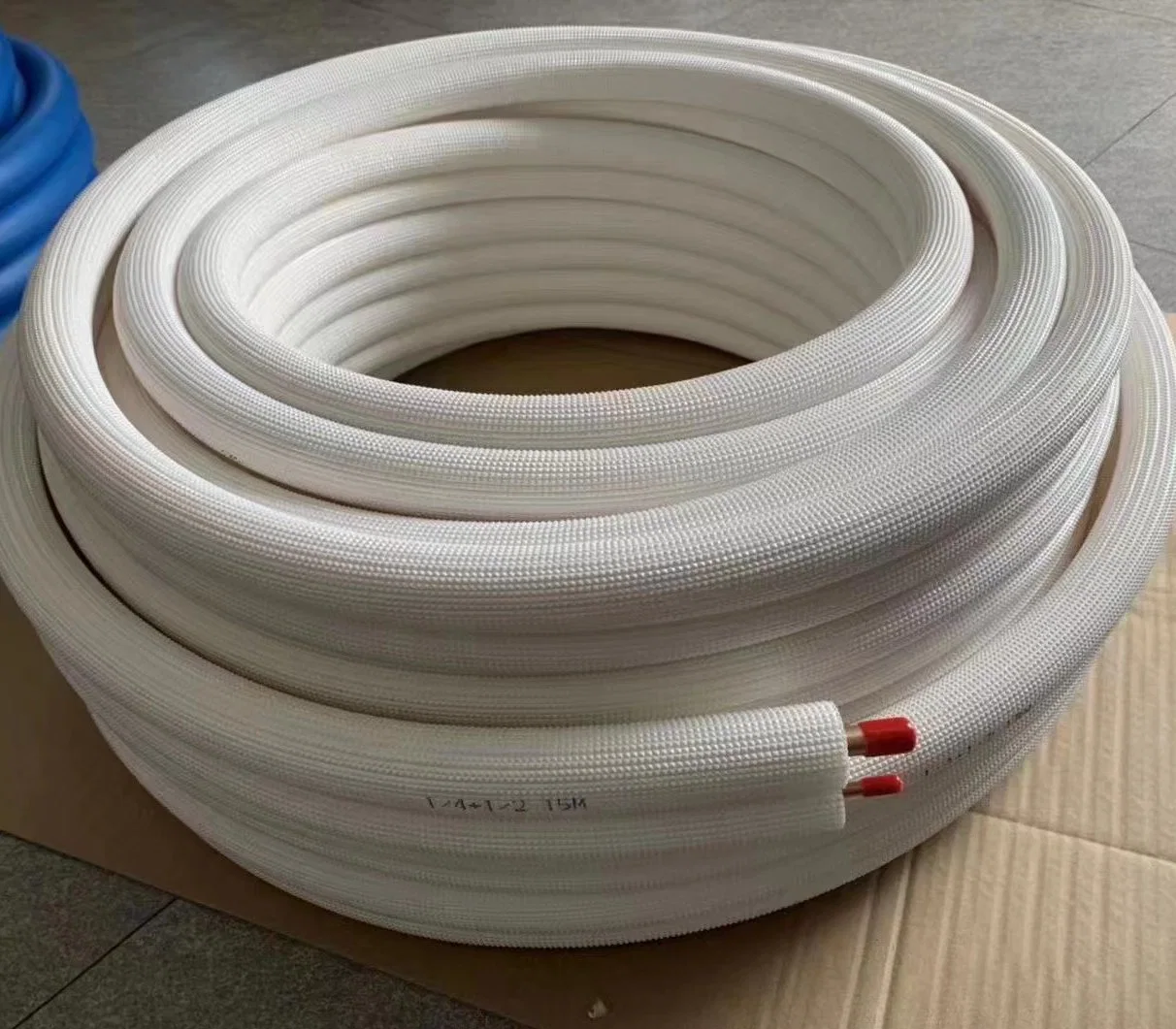 3/4 tuyau en cuivre isolé en PE pour air à tuyau unique HVAC Conditionnement isolation PVC tube en cuivre