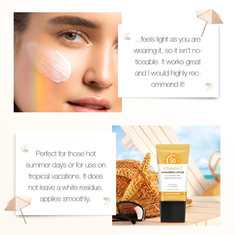 Neutriherbs Private Label Großhandel Kosmetik Anti-Aging Moisturizing VC Sonnenschutz SPF 50