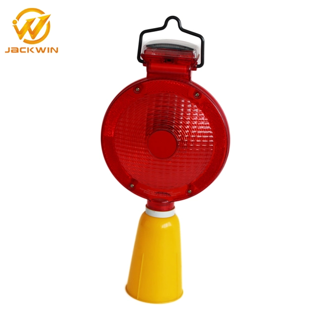 Road Safety Barricade LED Solar Flashing Warning Light for Traffic Cone