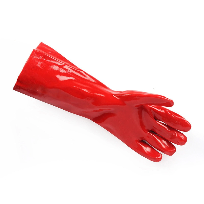 Black PVC Latex Frosted Gloves Extended 65 Cm Uniform Size Gloves Protection Supplies Oil Proof Gloves