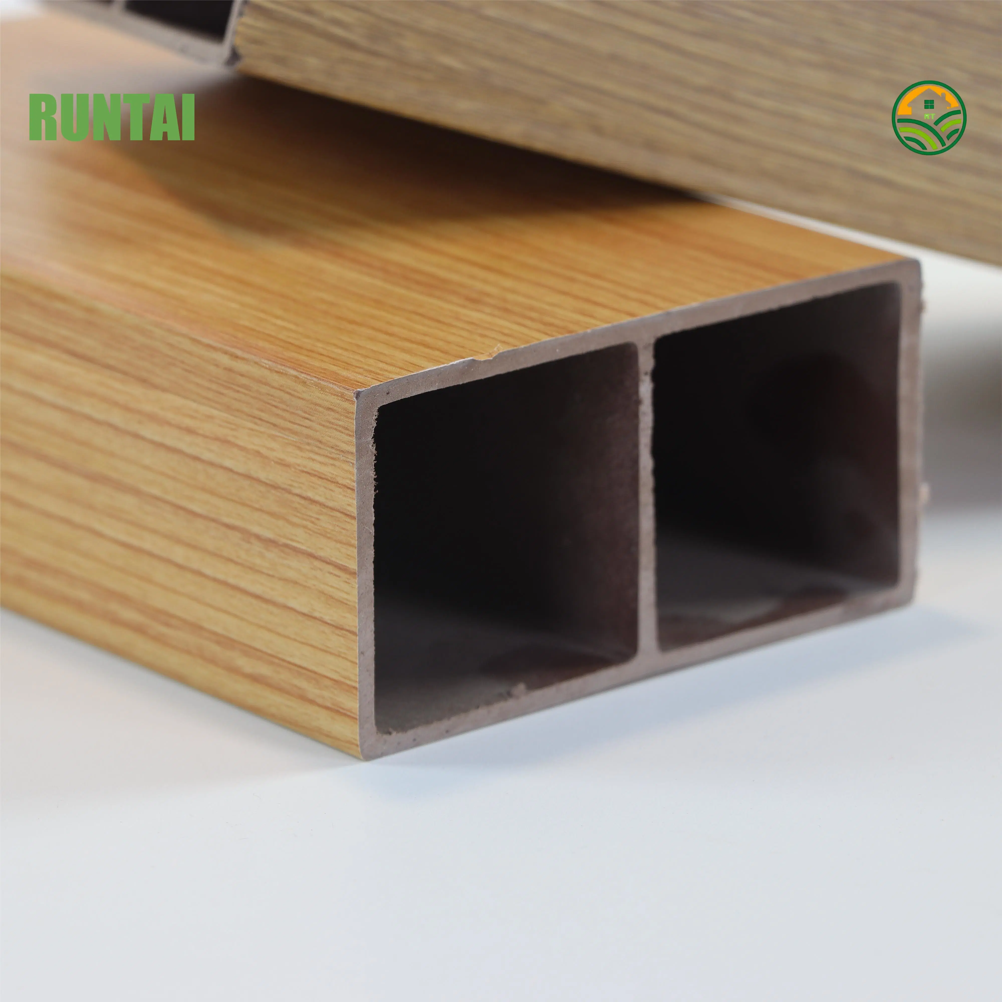 PVC plastique composite bois plastique composite Décoration carré tube en bois
