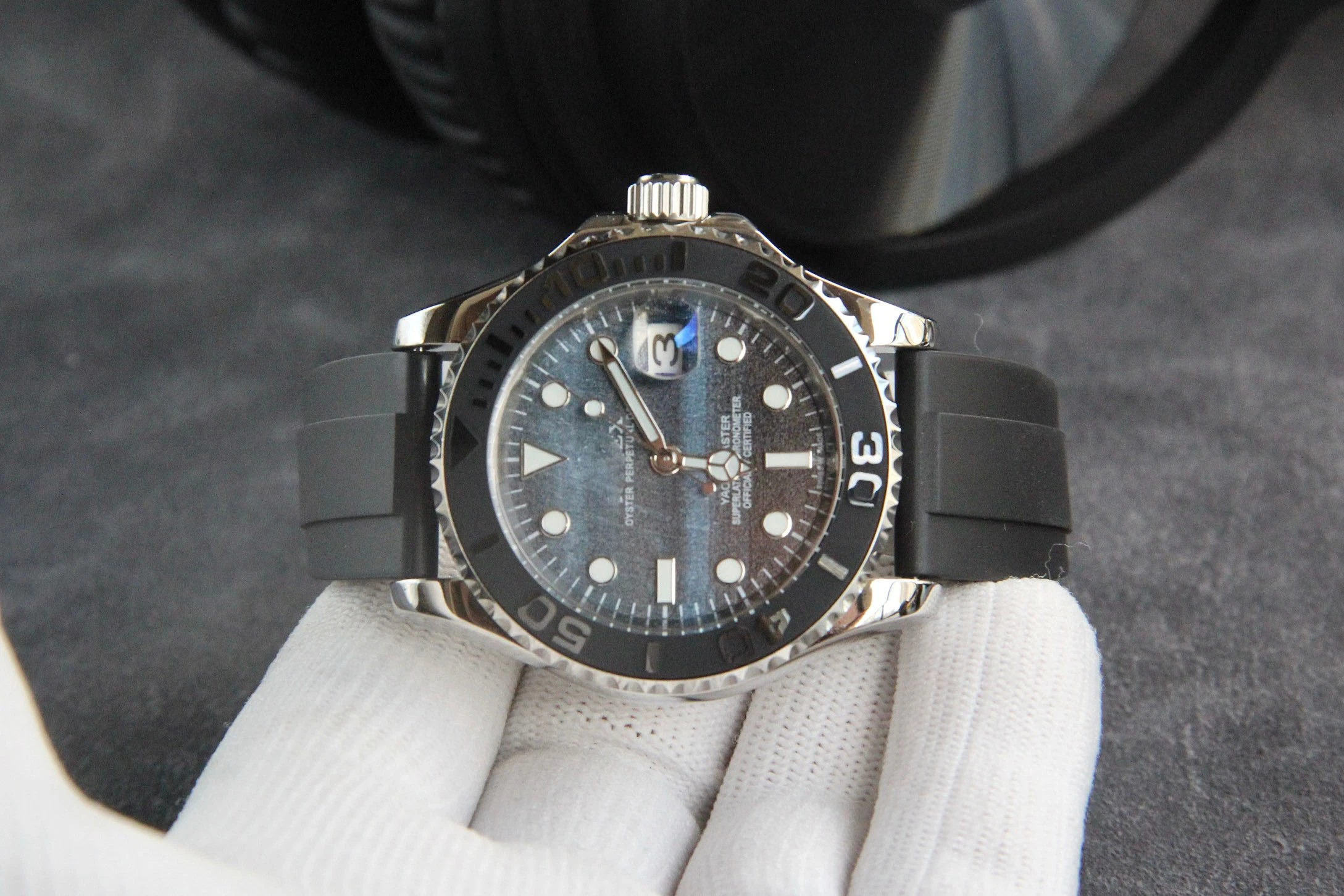 Luxury Brand Name Classic Blue 316L Stainless Steel Strap Men Оптовые часы