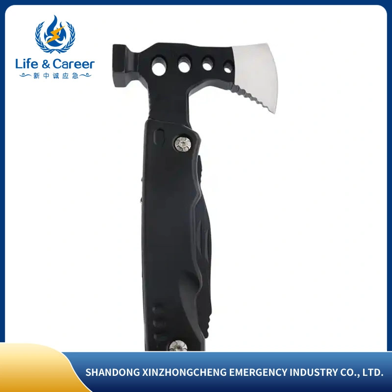 Stainless Steel Multifunction Hammer Knife Axe Pliers Bottle Opener Tool with Wooden Handle