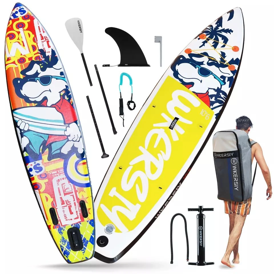 Cartoon Custom Design Pneumático suporte acima Paddle Board, ISUP, Sup, Paddleboard