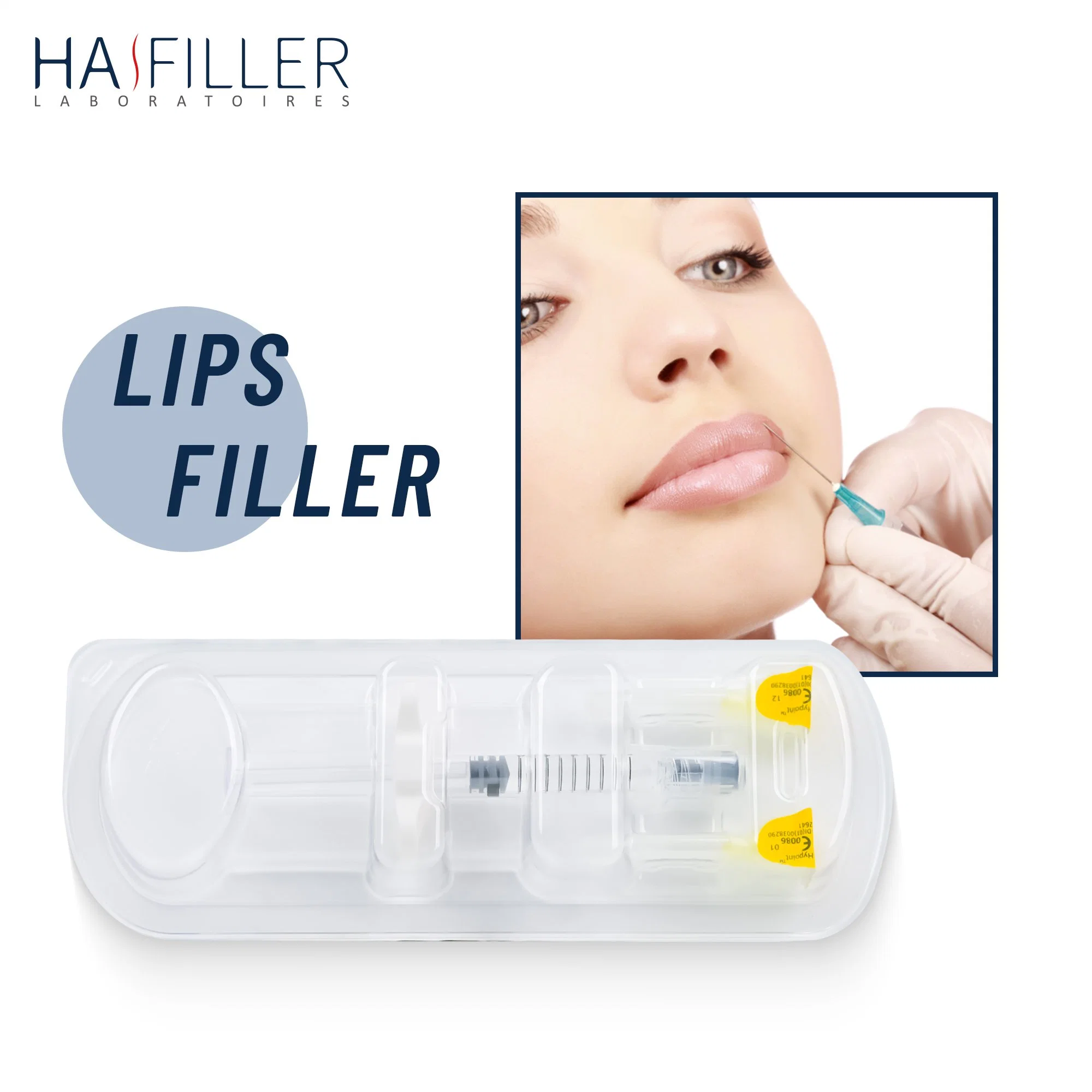 Customizable Private Logo Beauty Salons 1ml Derm Hyaluronic Acid Injection Into Lip Dermal Fillers