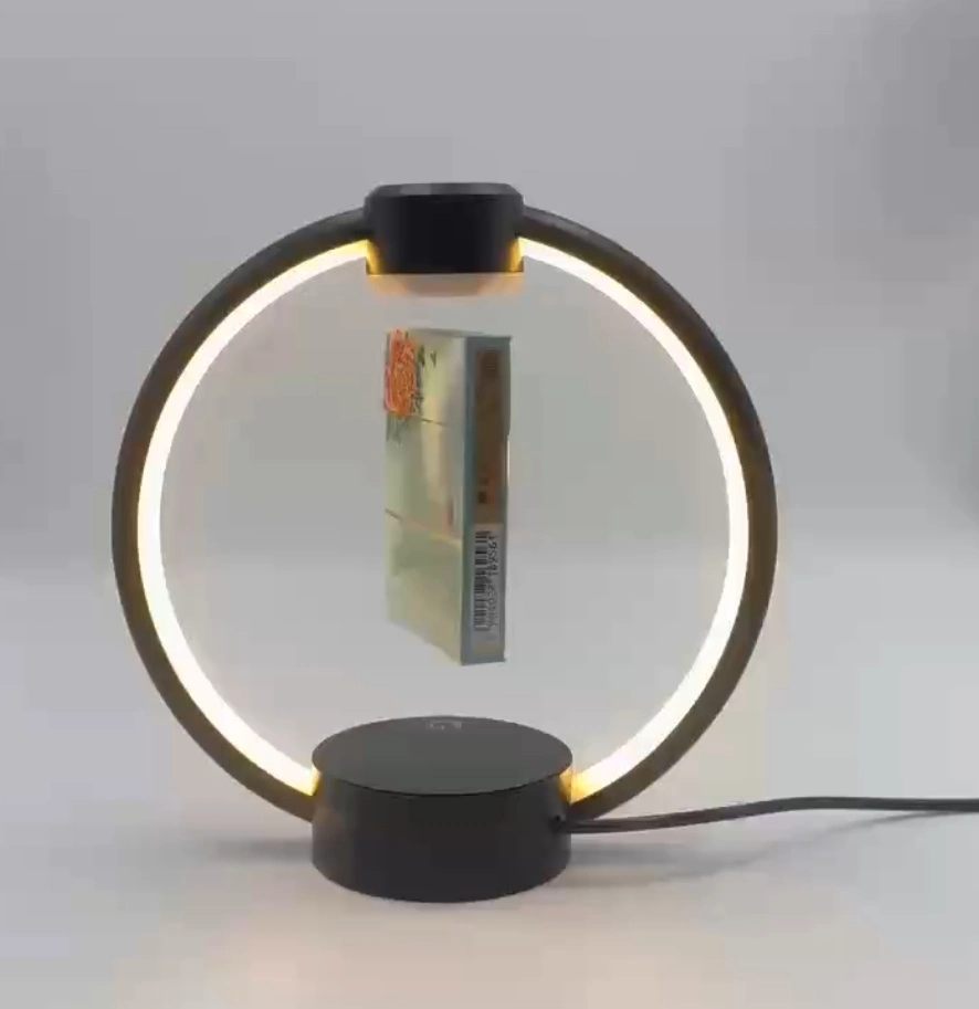 Suporte de apresentação da caixa de cigarros flutuante com levitação magnética de luz LED para Anúncio