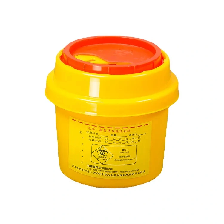 Hospital Vermelho Amarelo 0.7L plástico-23L médicos descartáveis resíduos de risco biológico do recipiente de Segurança da caixa de agulha da seringa