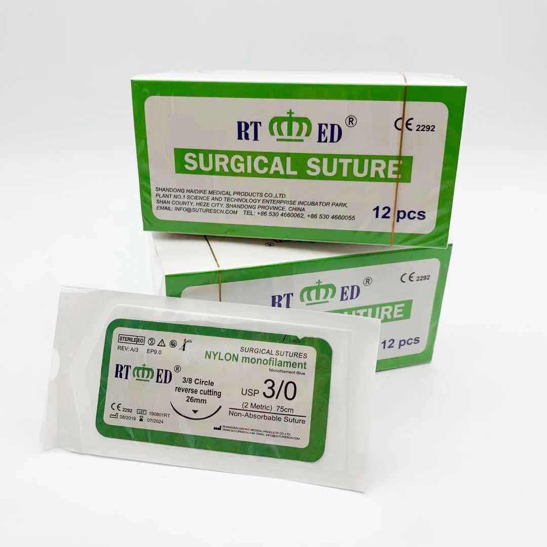 Disposable Absorbable and Non Absorbable PGA/Pdo/Silk/Nylon/Catgut/Polypropylene Surgical Suture with Needle Medical Equipment