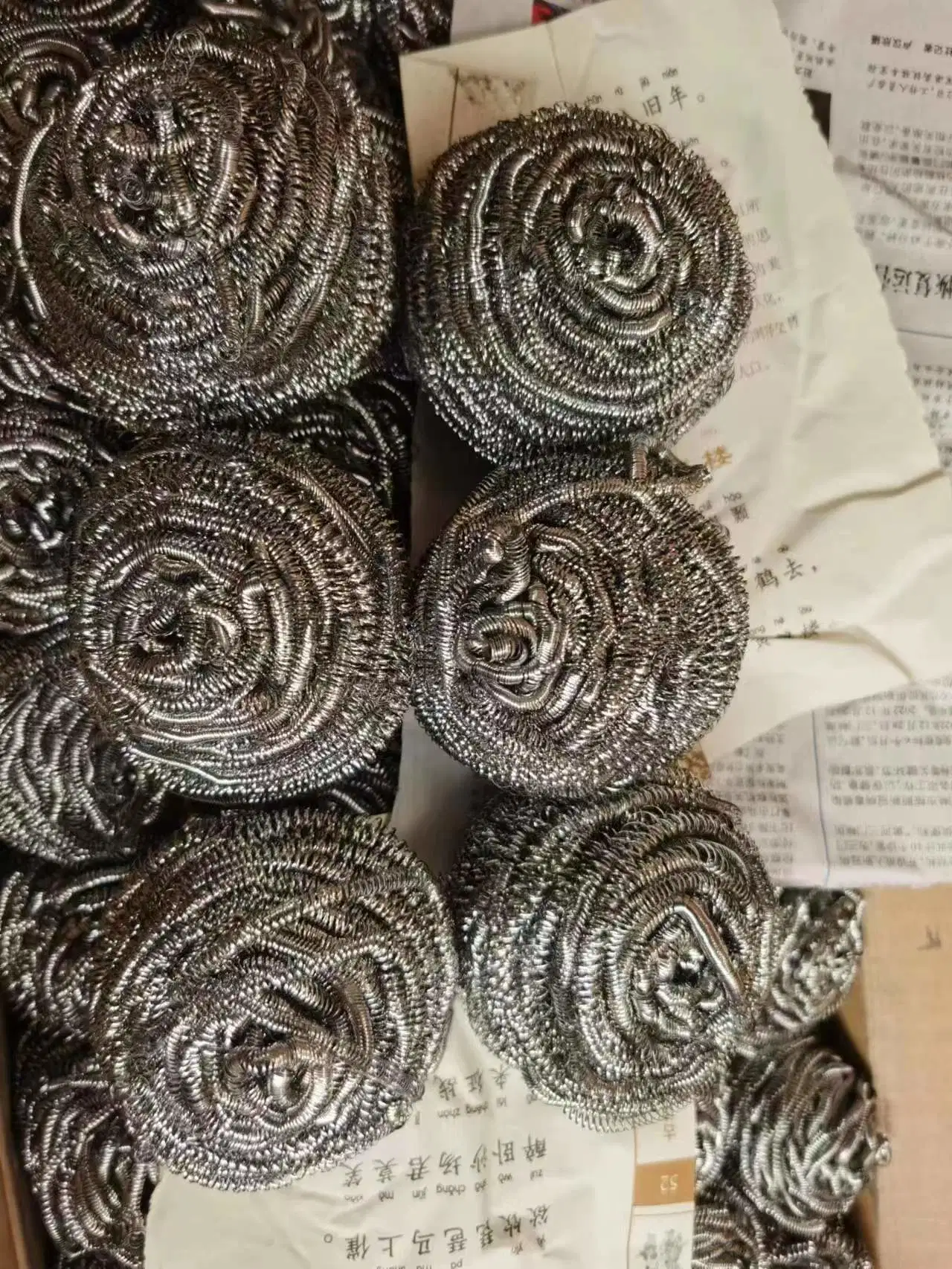 Galvanised Steel Wire Mesh Roll Metal Pot Scourer Iron Sponge