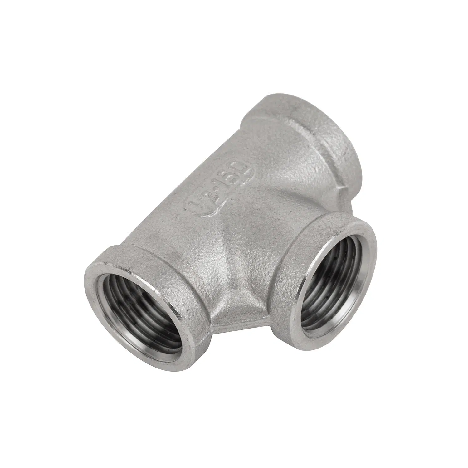 NPT Female Thread Stainless Steel T Shaped 3 Way Casting Pipe Fitting