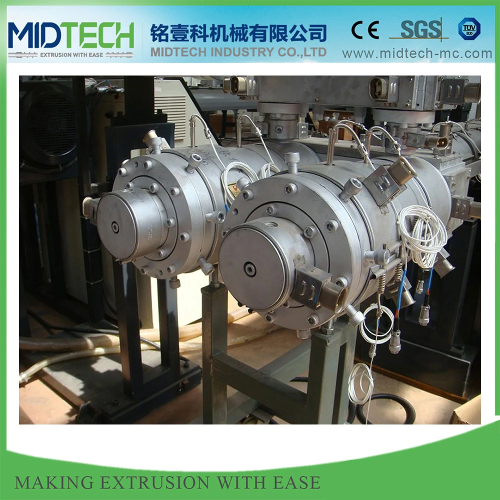 High Capacity Output Plastic PVC Dual Pipes Extrusion Machine Line