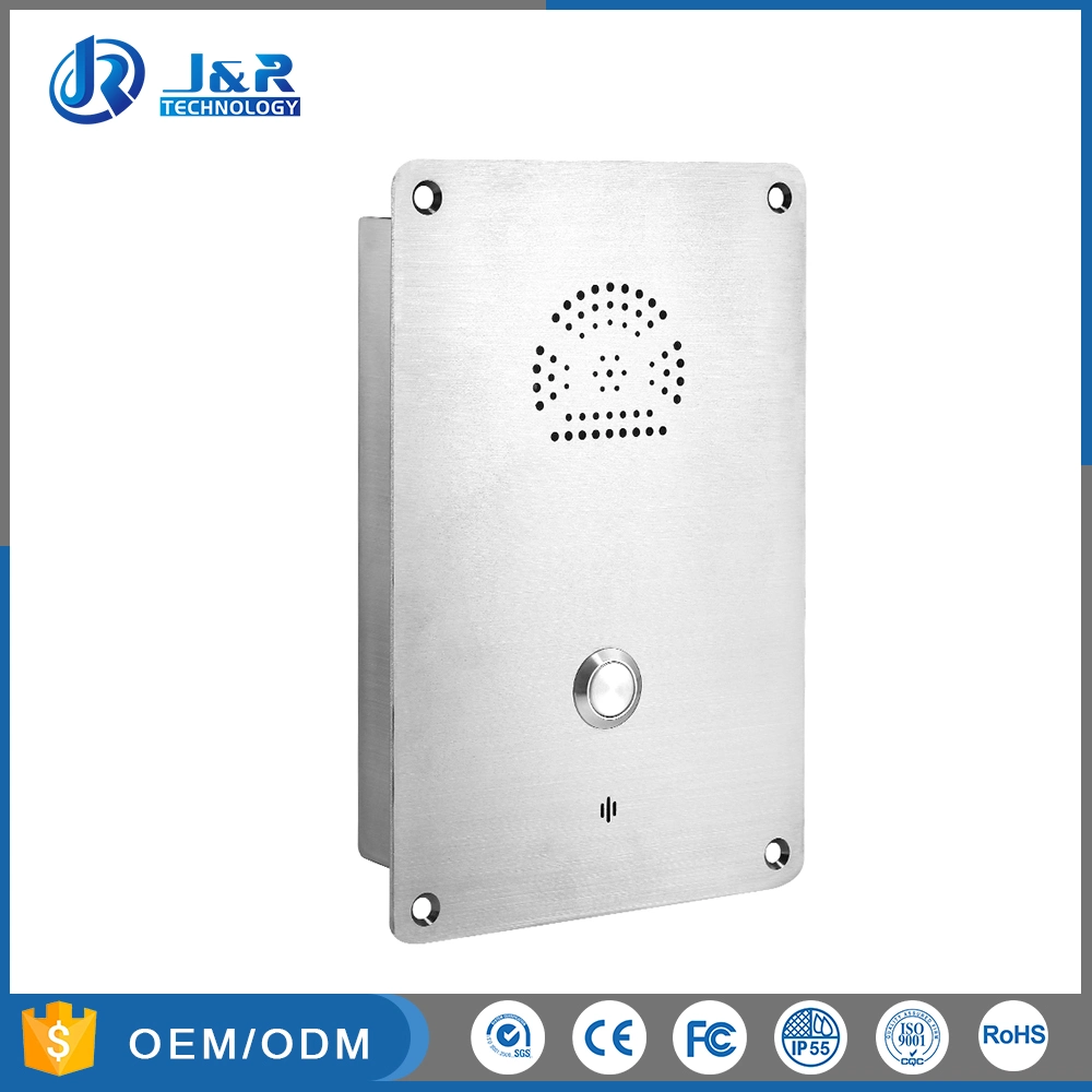 Stainless Steel Rugged Door Intercom, Vandal Resistant Emergency Call Box for Elevator, ATM, Parking Lot