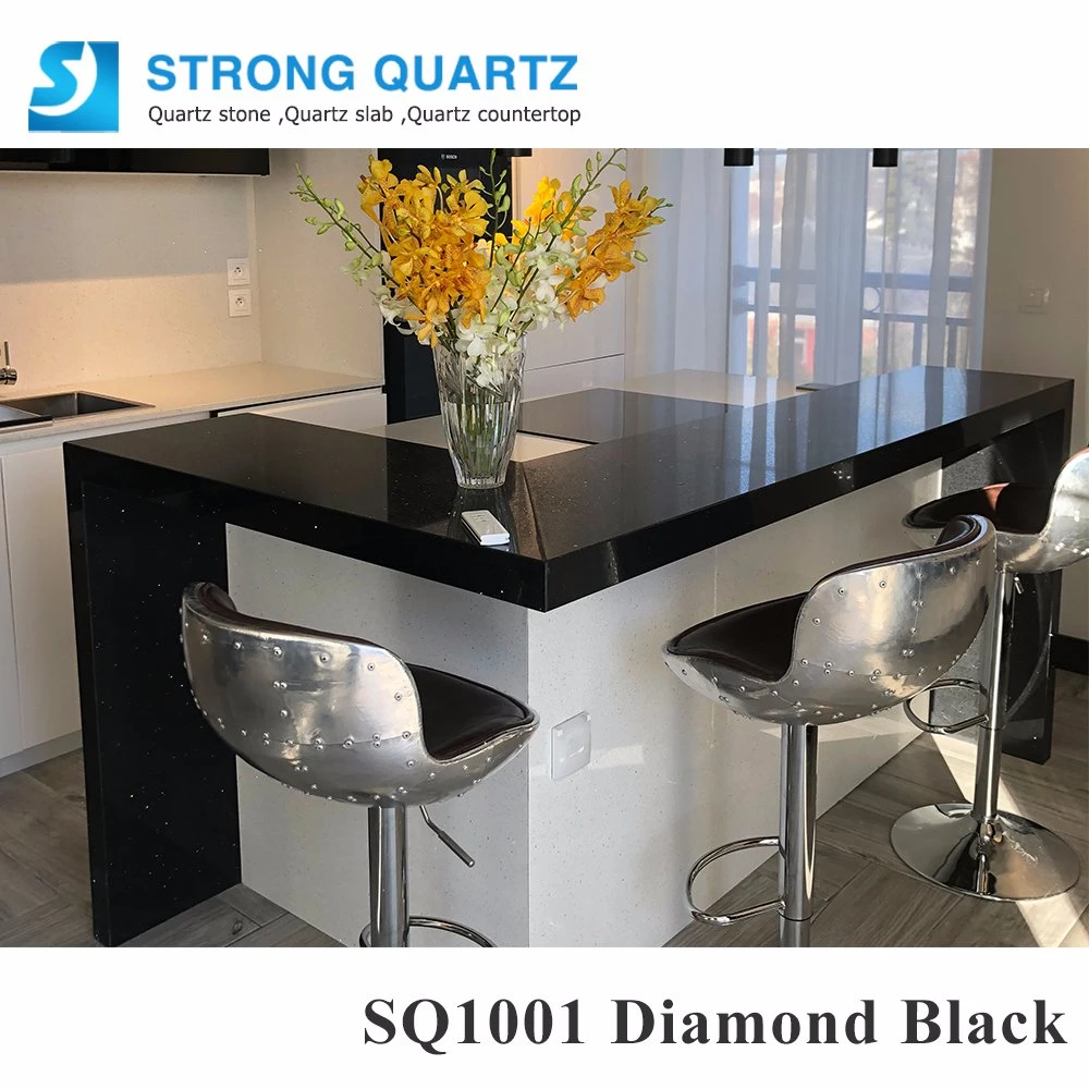 Black Star Quartz Stone Soild Surface