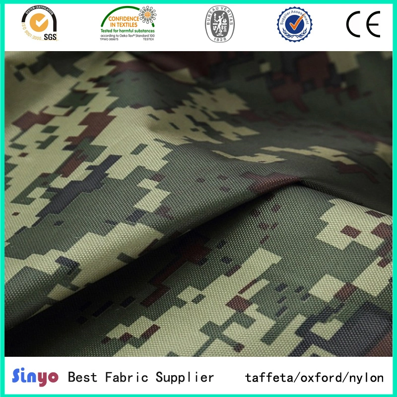 Polyester Camouflage Fabric/Military Oxford PVC Coated Waterproof for Military Tent