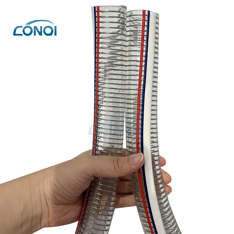 PVC Transparent 10-45mm Ducting Stainless Steel Wire Hose