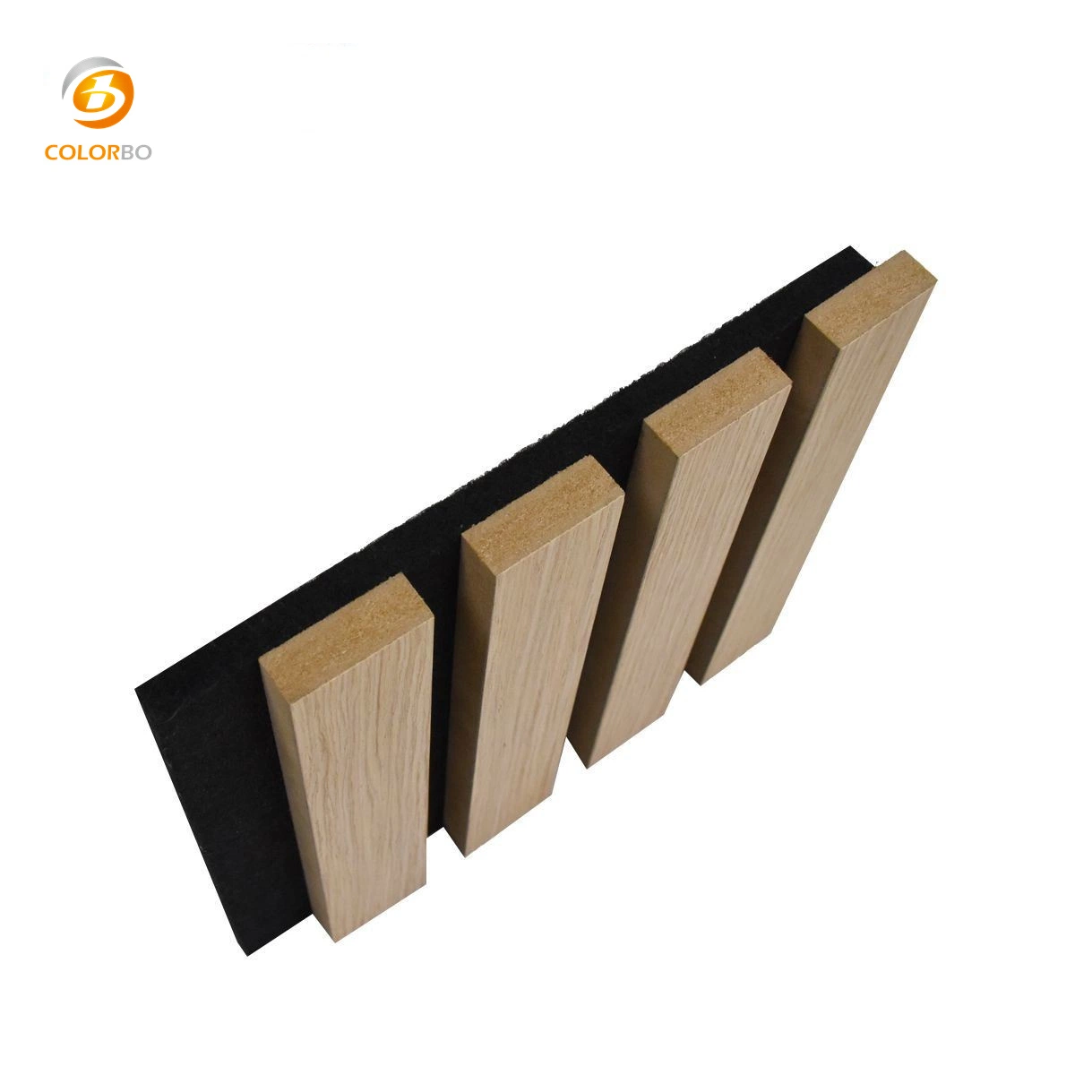 Soundproof Wooden Slatted Board Wooden and PET Acoustic Fluted Ceiling Wall Panelling