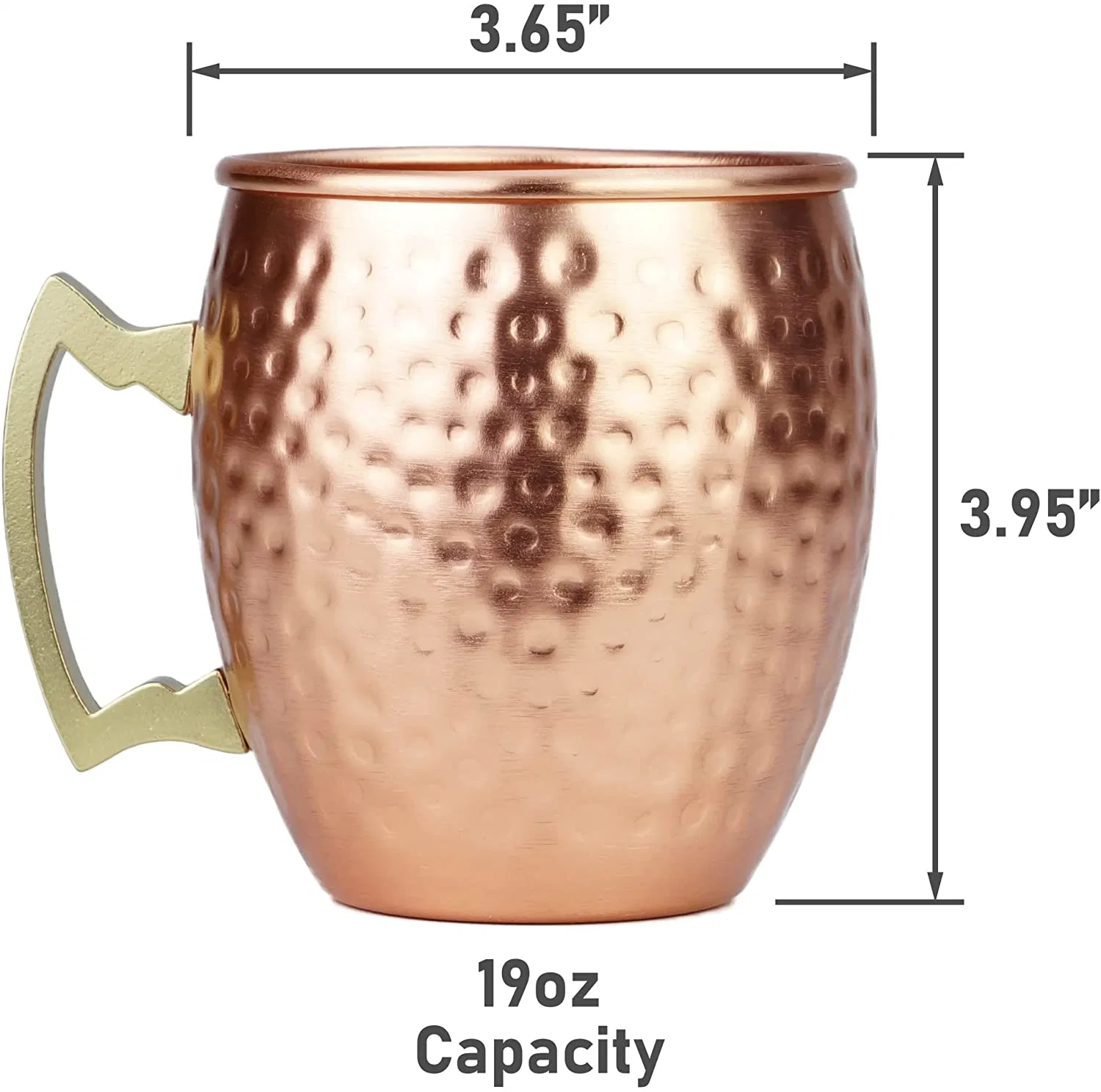 Copper Mug 300ml 400ml 500ml 600ml Metal Bar Home Party
