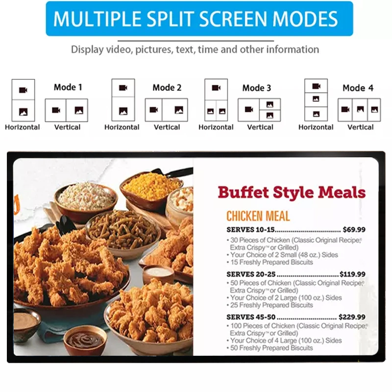 Wall Mount Non-Touch HD Ultra Slim Portable Advertising Display Digital Signage and Displays