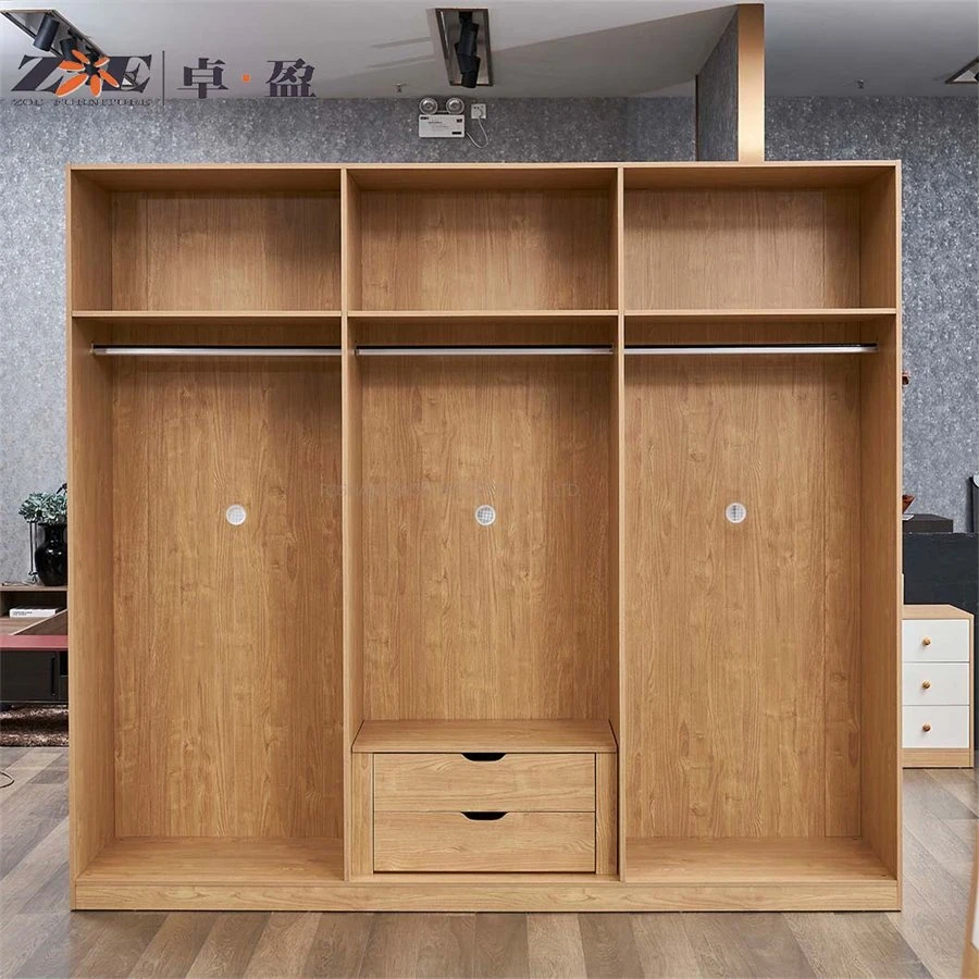 Foshan Hot Sale Paseo de lujo en madera Modular Closets dormitorio Mobiliario de armario