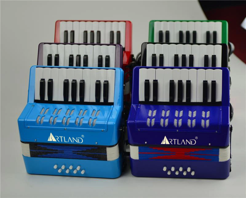 Amazon Hot Sale Colorful 17kys 8bass Toy Accordion