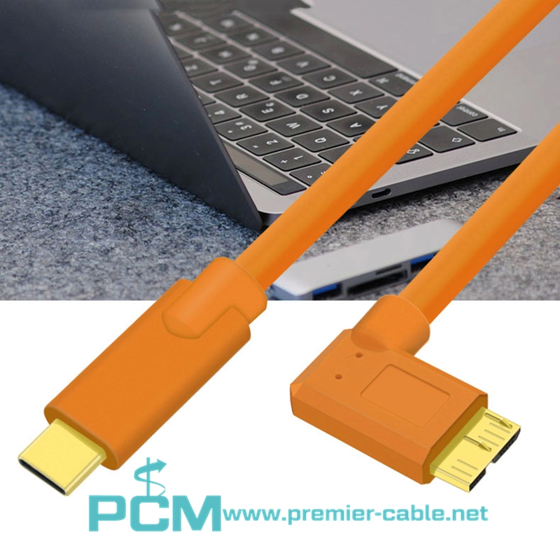 Cabo de filmagem acoplado de alta velocidade USB tipo-C para Micro B