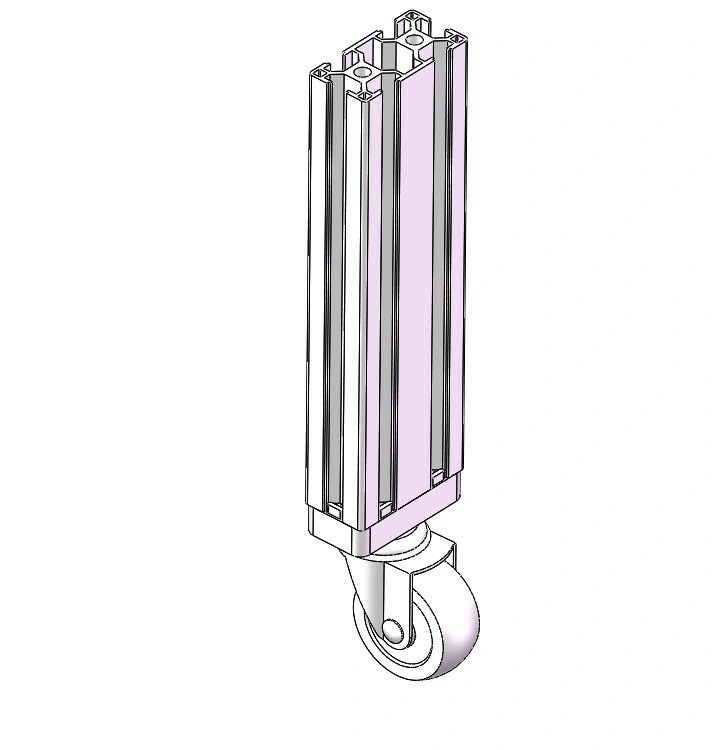 China Supplier M12-75 Threaded Stem Swivel Casters with Braek for Aluminium Profile