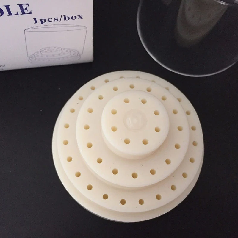 Dental Lab 48 Holes Slots Plastic Round Burs Holder Block Case Box