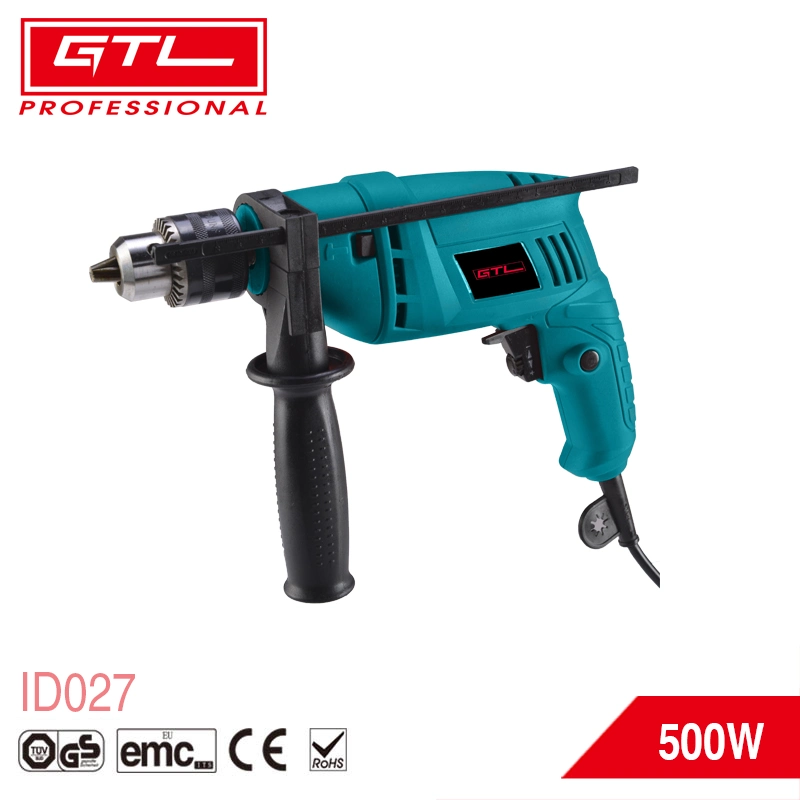 3000rpm Hand Electric Drill 13mm Key Chuck Impact Drill with 360&deg; Rotating Handle, with Depth Gauge (ID027)