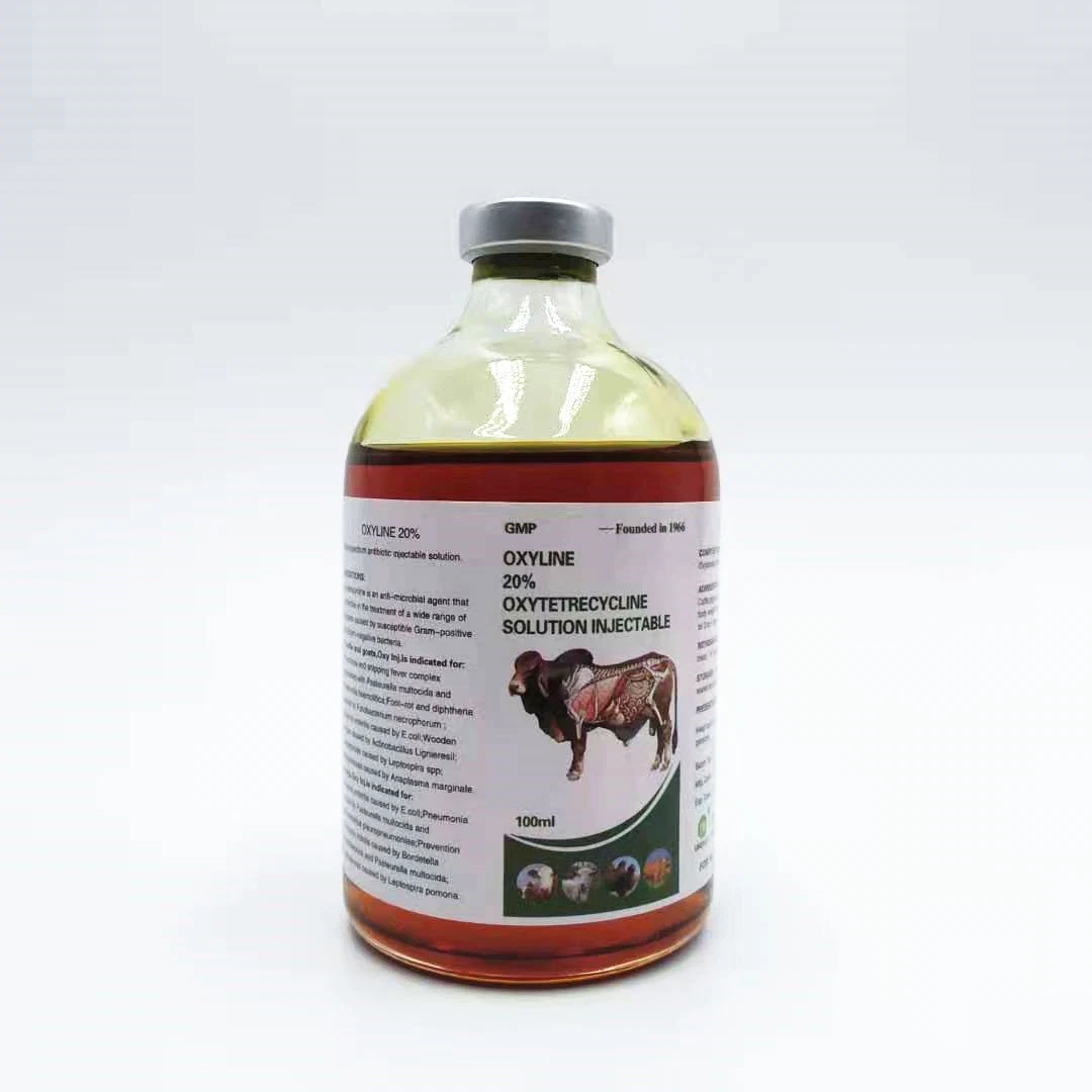 GMP Oxytetracycline Injection Veterinary Medicines 100ml Good Quality Medicine Pig Use 100ml