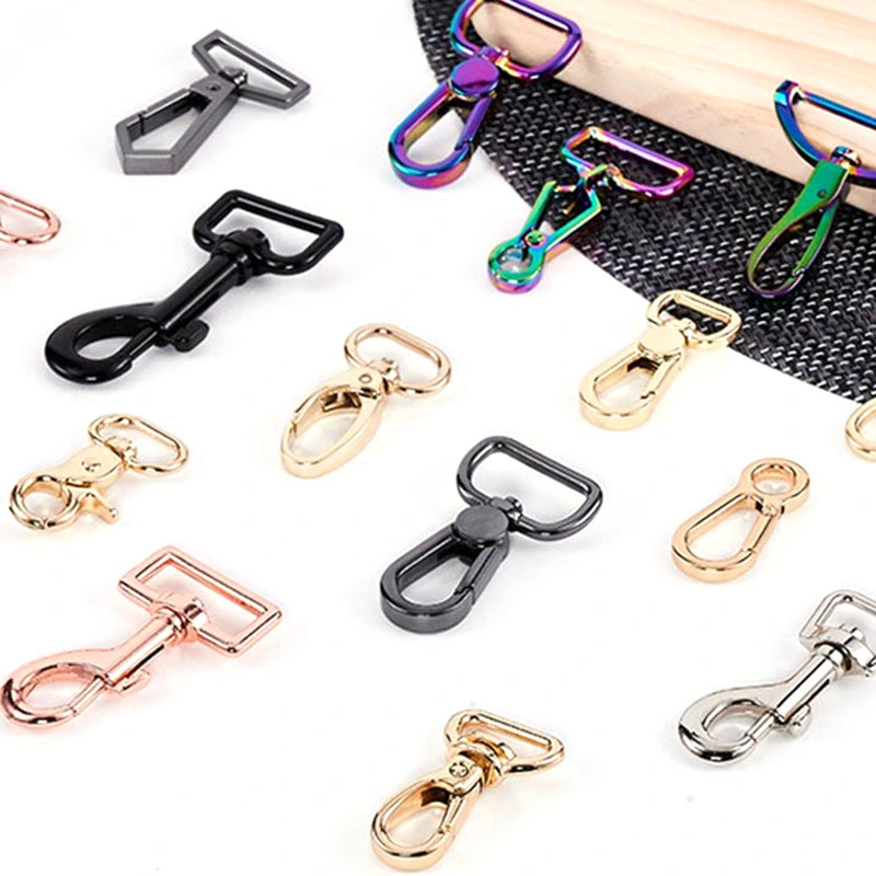 Customized Heavy Duty Zinc Alloy Metal Buckles Pet Leash Hardware Dog Pet Leash Harness Safety Swivel Snap Hook