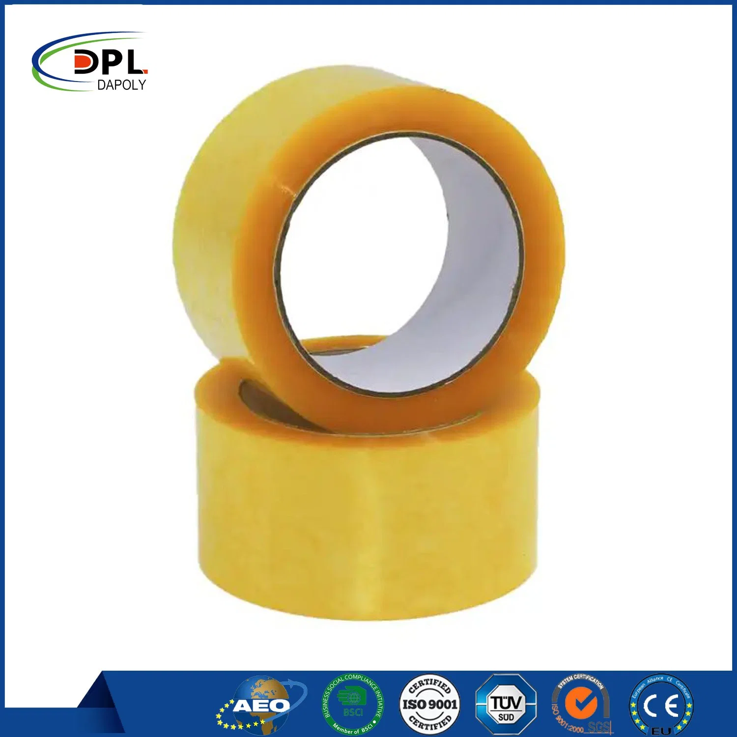 Custom Clear Brown Yellow BOPP Packaging Tape 100m 150m Transparent OPP Packing Tape with Logo