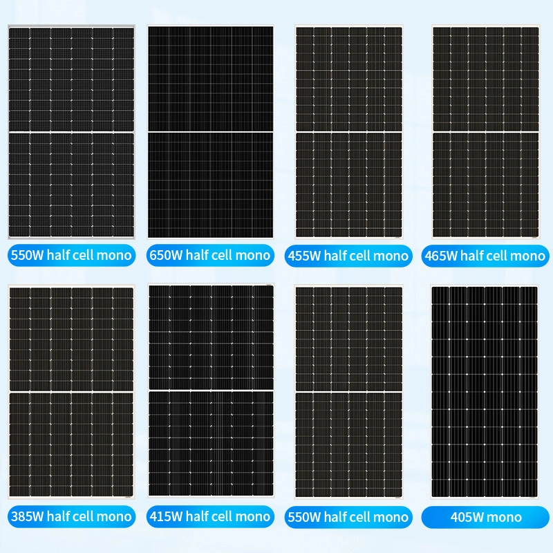 Wholesale/Supplier All Black Cost 100W 275W 365W 9bb 300W 200W 150W 400 Watt PV Half Cell Doubble Glass Solar Panel