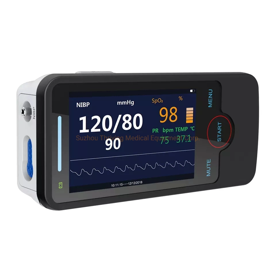 Mini-ordinateur de poche 4 paramètre médicaux Moniteur Patient Portable multiparamètre de CO2 de la SpO2 Prix de Moniteur de signes vitaux