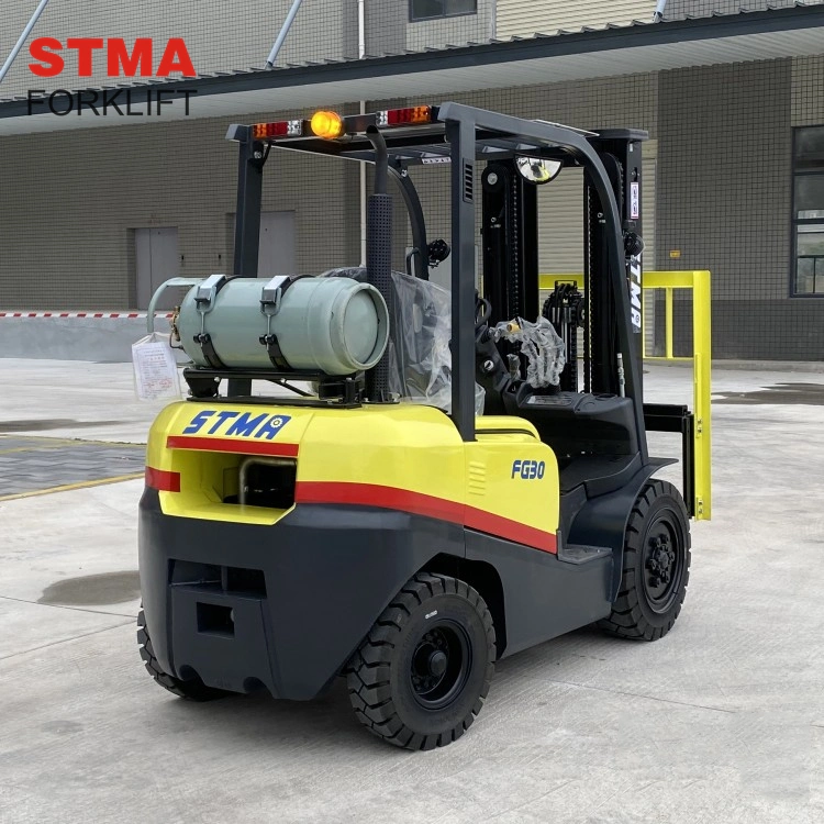 Stma EPA Engine Propane Forklift 3ton LPG Gasoline Forklift with Container Mast and Side Shifter