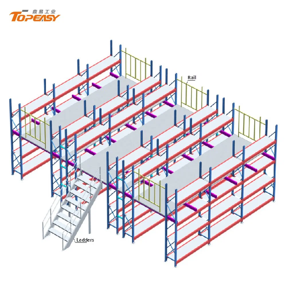 Heavy Duty Steel Mezzanine Floor Rack Platform for Warehouse Storage