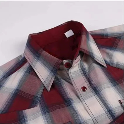 Fashion Special Design Men Casual Button Down Regular Fit Plaid Shirt