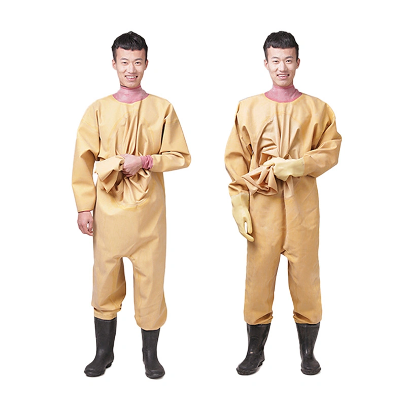 Factory Supply Yellow Rubber Full Body Rain Fishing Chest Waders