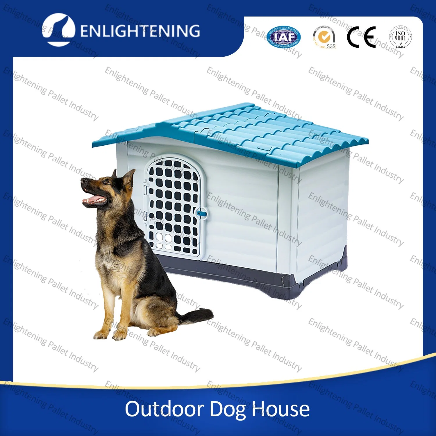 Custom Color Plastic Outdoor Waterproof Pet Cage Cat Dog Kennel House