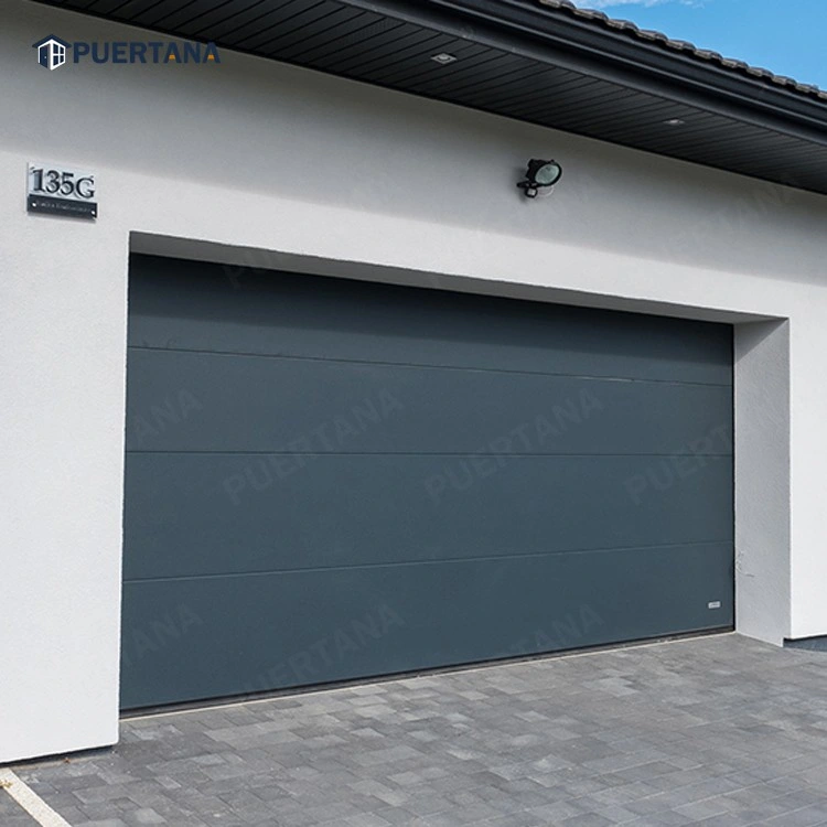 Simple Auto Flat PU Foamed Panel Steel Sectional Garage Door