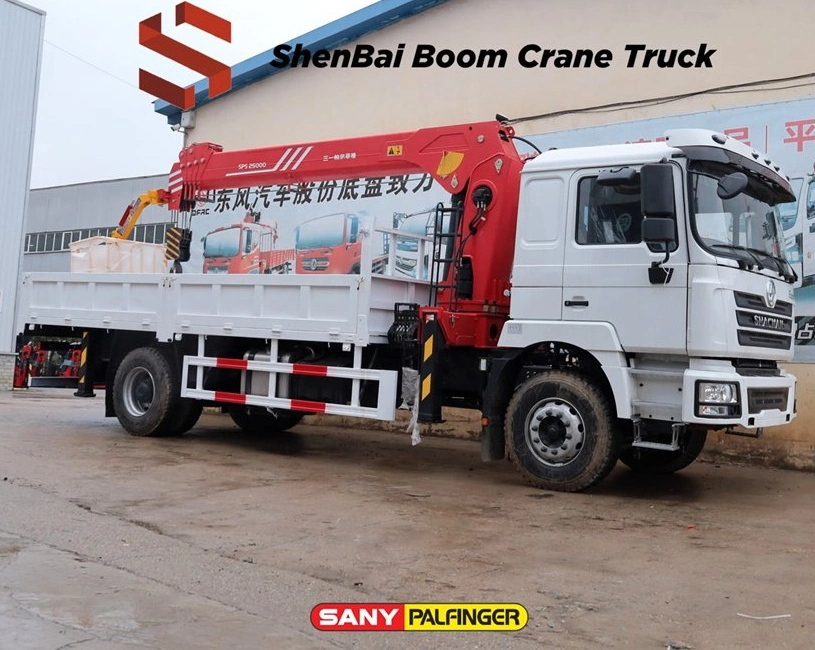 Chinese Brand Shacman F3000 L3000 4X2 Cargo Truck with Crane 7ton 8ton 10ton Straight Boom Crane for Sale