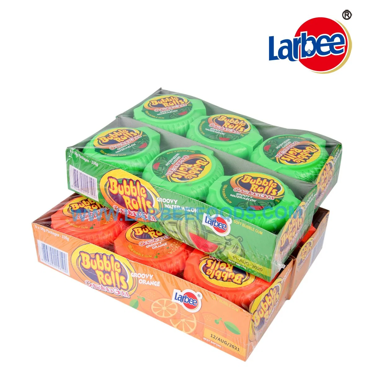 Halal Snack Gummy Bubble Roll Gum Candy from Larbee Factory