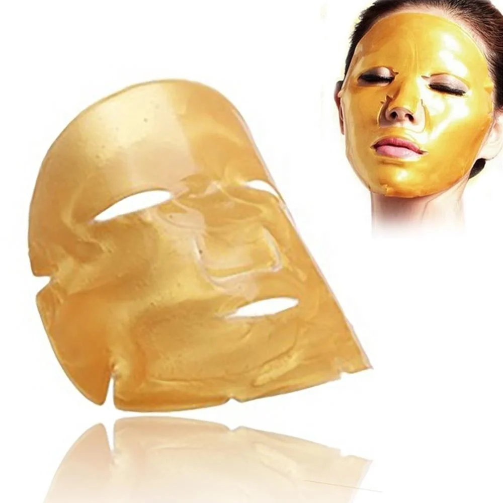 100% 24K Gold Pure Collagen Crystal Facial Mask for Female