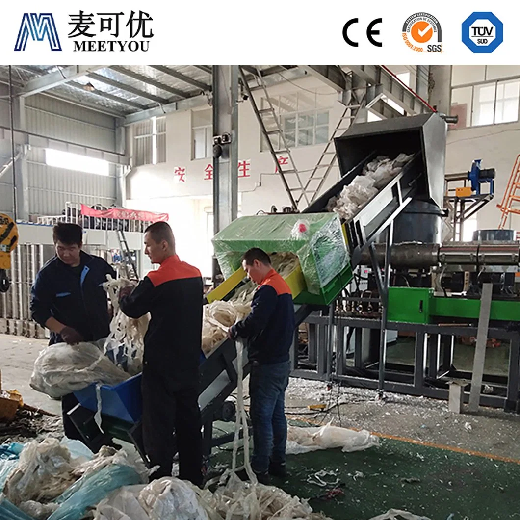 Meetyou Machinery Waste Plastic PE PP Pelletizing Granulator Machine Supplier Fast Hydraulic Screen Changing System China PE Granulating Machine Wholesale/Supplier