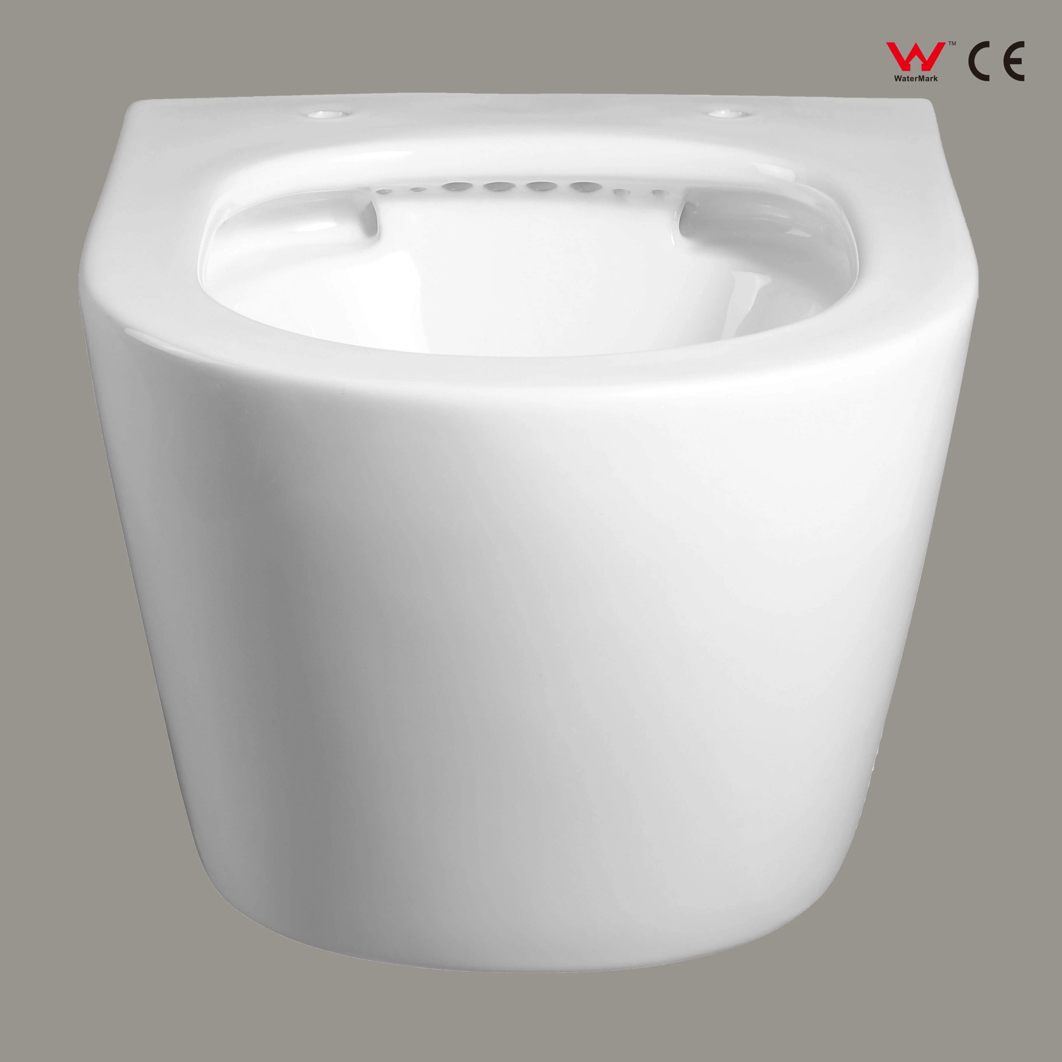 Watermark Closestool Factory Price Ceramic One Piece Wall Hung Wc P-Trap Toilet